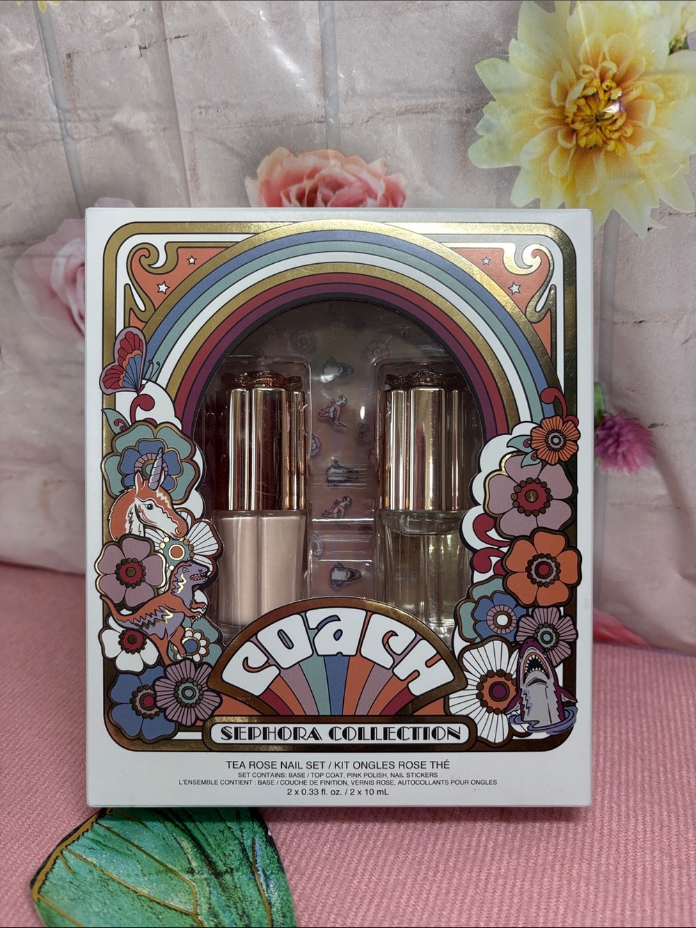 Coach x Sephora Nail Set Tea Rose Limited Edition Collection New in Box - Picture 2 of 12
